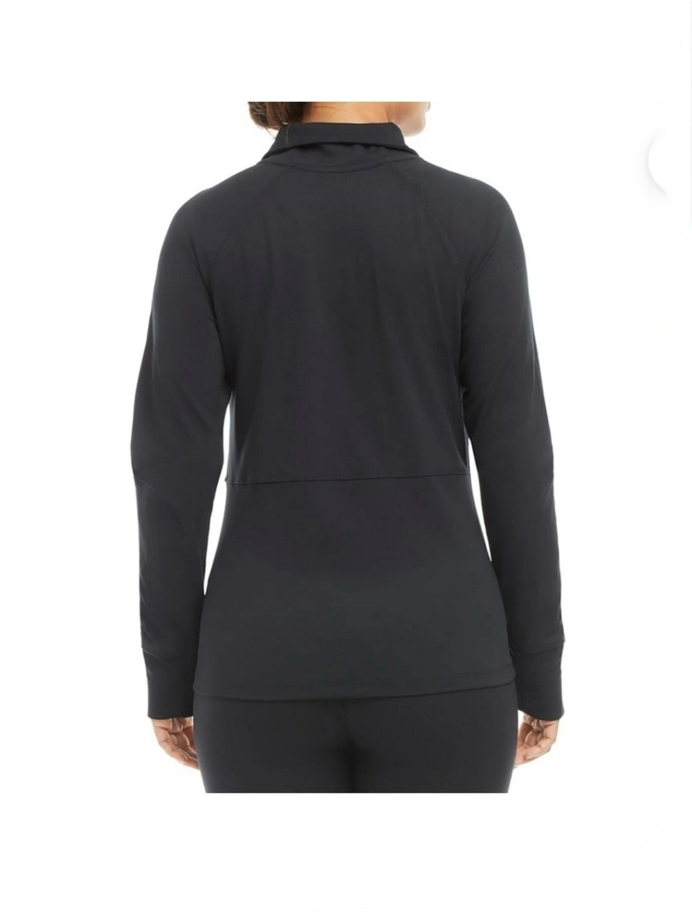 NEW WITH TAGS - Jockey Tulip Hem Stylish Functional Yoga Jacket Black in ‎Large - Picture 4 of 8